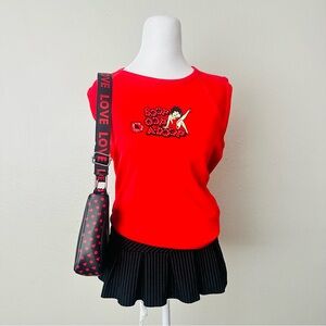 Vintage 2004 Betty boop red cami top